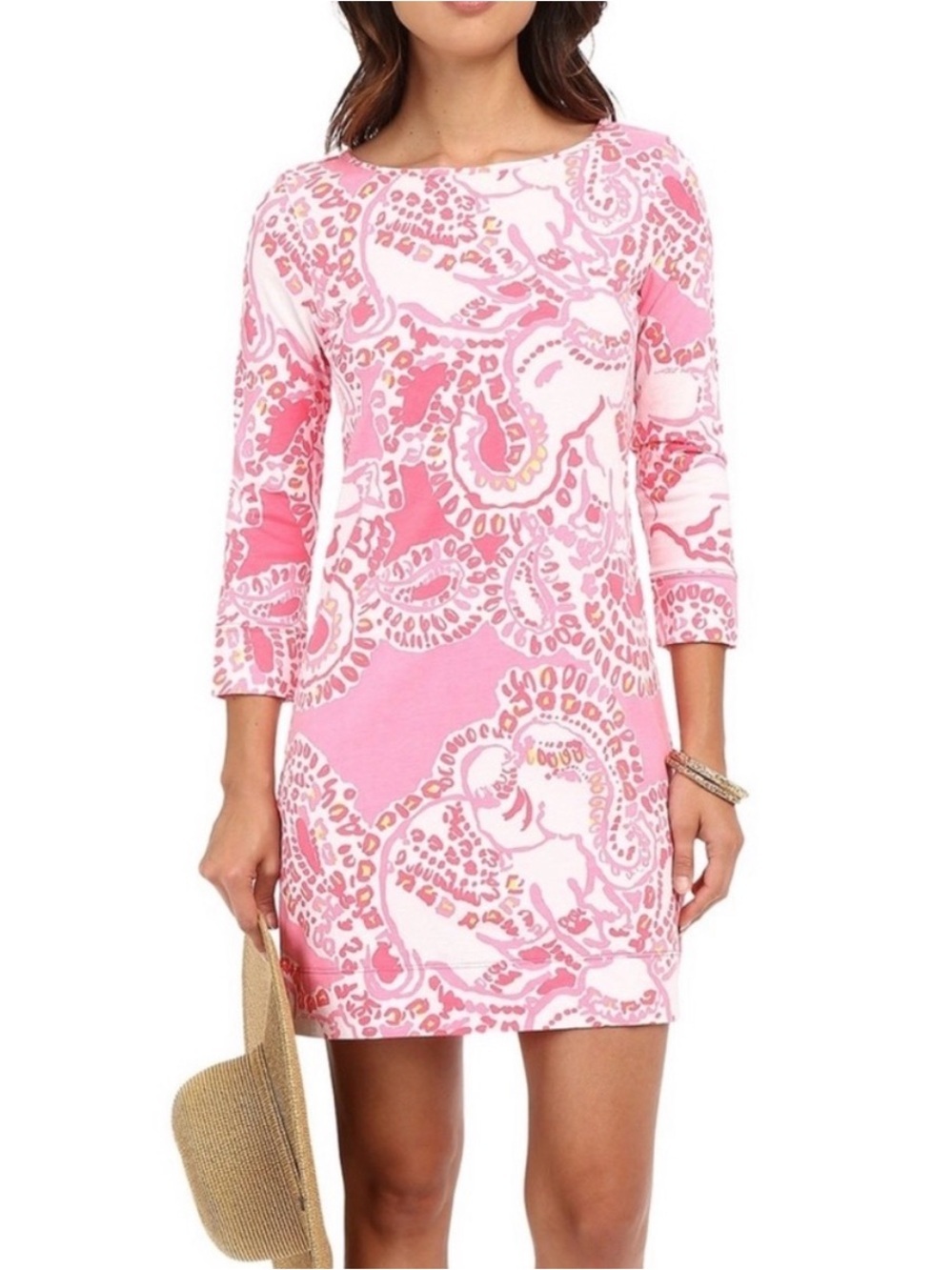 Lilly Pulitzer Marlowe Pink Trunk in Love Elephant Mini Shift Dress